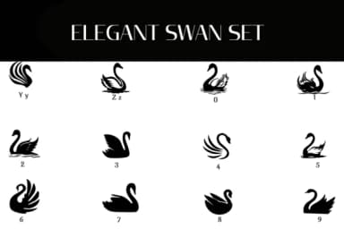 Elegant Swan Set by Heartcraft Atelier — Dingbats Font — thumbnail 4