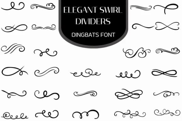 Elegant Swirl Dividers by Heartcraft Atelier — Dingbats Font