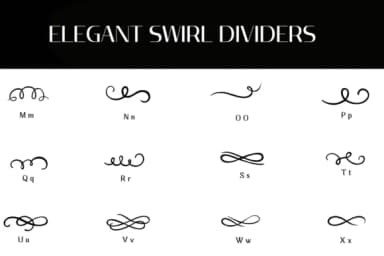 Elegant Swirl Dividers by Heartcraft Atelier — Dingbats Font — thumbnail 3