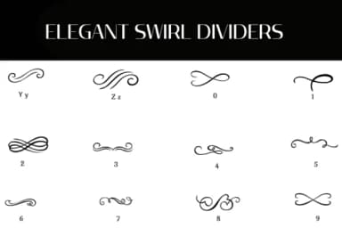 Elegant Swirl Dividers by Heartcraft Atelier — Dingbats Font — thumbnail 4