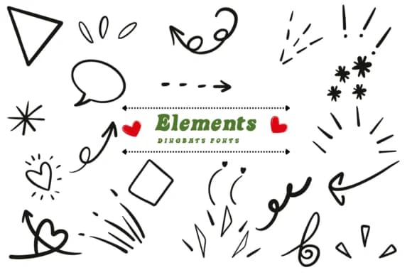 Elements by Suphitchaya — Dingbats Font