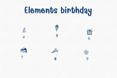 Elements Birthday by Sontaya — Dingbats Font — thumbnail 4