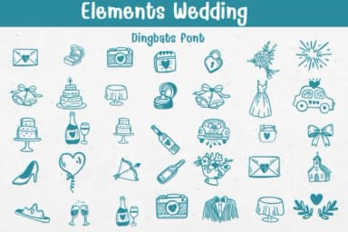 Elements Wedding by Sontaya — Dingbats Font — thumbnail 1