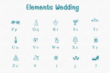 Elements Wedding by Sontaya — Dingbats Font — thumbnail 3