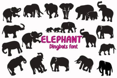 Elephant by Nongyao — Dingbats Font — thumbnail 1