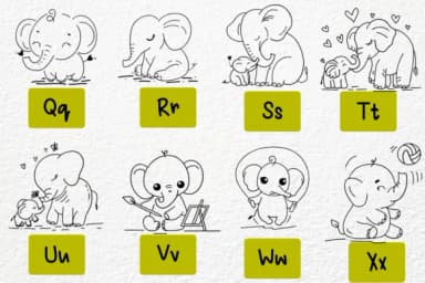 Elephants by Petal Pixels — Dingbats Font — thumbnail 4