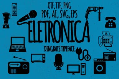 Eletronica by Minimalistartstudio — Dingbats Font — thumbnail 1