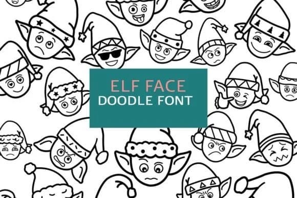 Elf Face Doodle by digitalplannerland — Dingbats Font