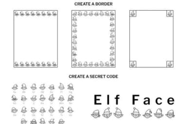 Elf Face Doodle by digitalplannerland — Dingbats Font — thumbnail 6