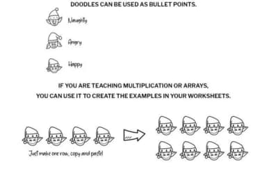 Elf Face Doodle by digitalplannerland — Dingbats Font — thumbnail 7