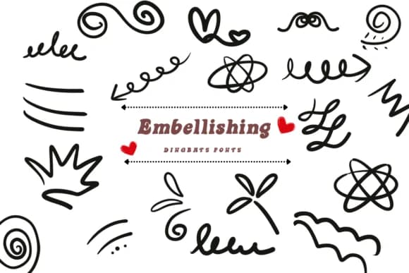 Embellishing by Suphitchaya — Dingbats Font