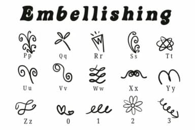 Embellishing by Suphitchaya — Dingbats Font — thumbnail 3