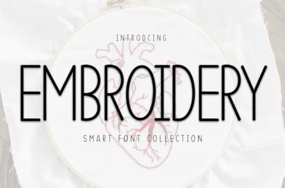 Embroidery by Creatype Designer — Slab Serif Font