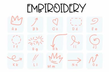 Embroidery by Sirinart — Dingbats Font — thumbnail 2