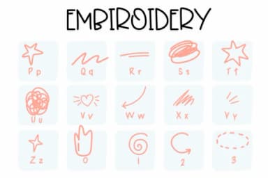 Embroidery by Sirinart — Dingbats Font — thumbnail 3