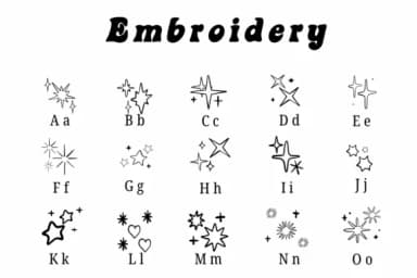 Embroidery by Suphitchaya — Dingbats Font — thumbnail 2