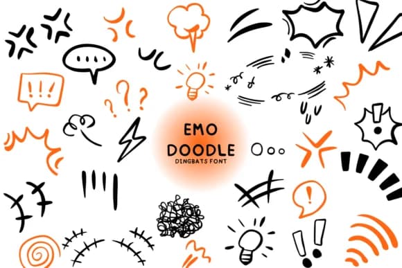 Emo Doodle by Bee piyanuch — Dingbats Font