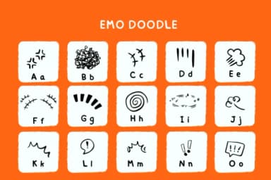 Emo Doodle by Bee piyanuch — Dingbats Font — thumbnail 2
