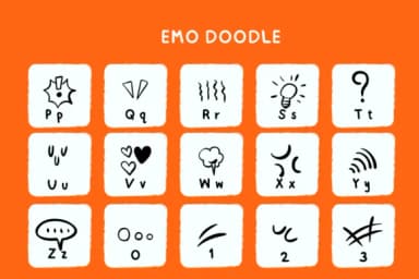 Emo Doodle by Bee piyanuch — Dingbats Font — thumbnail 3