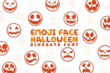 Emoji Face Halloween by Chonada — Dingbats Font — thumbnail 1