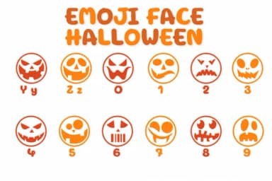 Emoji Face Halloween by Chonada — Dingbats Font — thumbnail 4