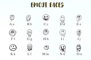 Emoji Faces by Nongyao — Dingbats Font — thumbnail 2
