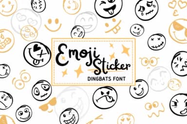 Emoji Sticker by PraewDesigns — Dingbats Font — thumbnail 1