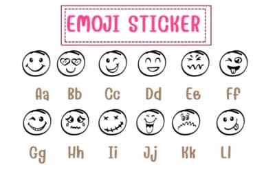 Emoji Sticker by PraewDesigns — Dingbats Font — thumbnail 2