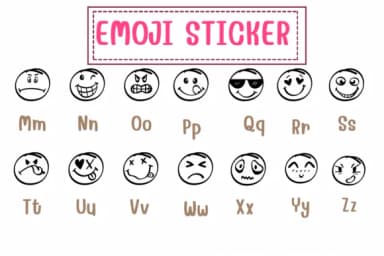 Emoji Sticker by PraewDesigns — Dingbats Font — thumbnail 3