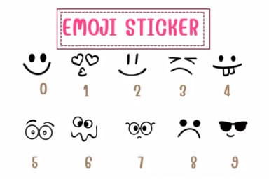 Emoji Sticker by PraewDesigns — Dingbats Font — thumbnail 4
