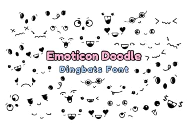 Emoticon Doodle by Nun Sukhwan — Dingbats Font — thumbnail 1