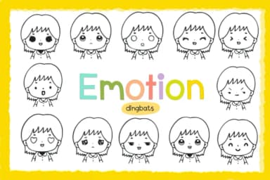 Emotion by Foam-Design Store — Dingbats Font — thumbnail 1