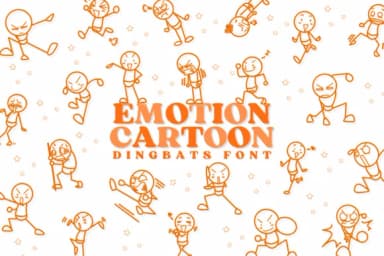 Emotion Cartoon by Chonada — Dingbats Font — thumbnail 1