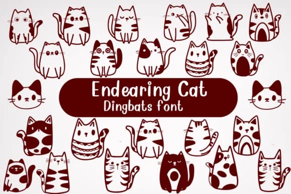 Endearing Cat by Nongyao — Dingbats Font