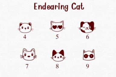 Endearing Cat by Nongyao — Dingbats Font — thumbnail 4