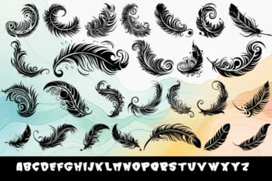 Energy Feather by MOMAT THIRTYONE — Dingbats Font — thumbnail 2