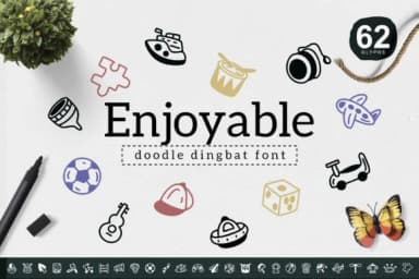 Enjoyable by YandiDesigns — Dingbats Font — thumbnail 1