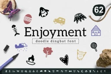 Enjoyment by YandiDesigns — Dingbats Font — thumbnail 1