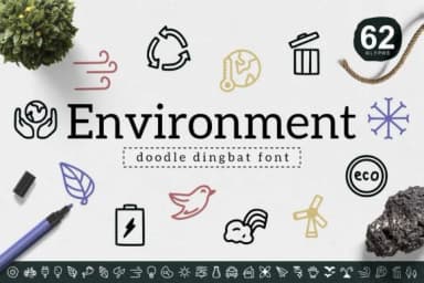 Environment by YandiDesigns — Dingbats Font — thumbnail 1