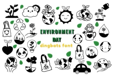 Environment Day by Nun Sukhwan — Dingbats Font — thumbnail 1