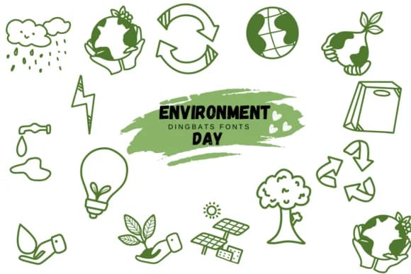 Environment Day by Suphitchaya — Dingbats Font