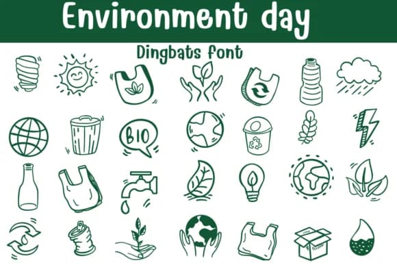 Environmental Day by Sontaya — Dingbats Font