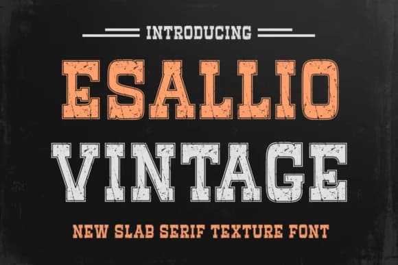 Esallio Vintage by Andrian Dehasta — Slab Serif Font