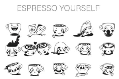 Espresso Yourself Dingbats by Illustration Ink — Dingbats Font — thumbnail 1