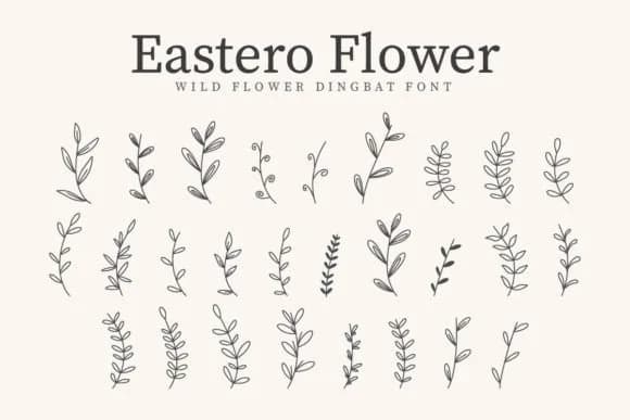 Estero Leaves by CraftedType Studio — Dingbats Font