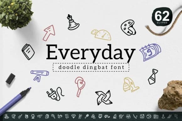 Everyday by YandiDesigns — Dingbats Font