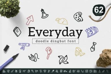 Everyday by YandiDesigns — Dingbats Font — thumbnail 1