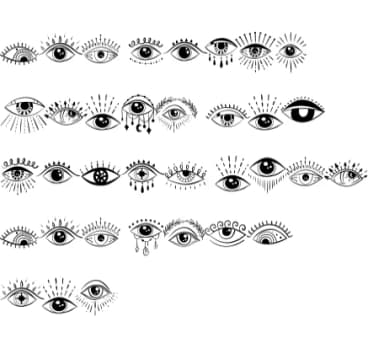 Evil Eye by Sirinart — Dingbats Font — thumbnail 8