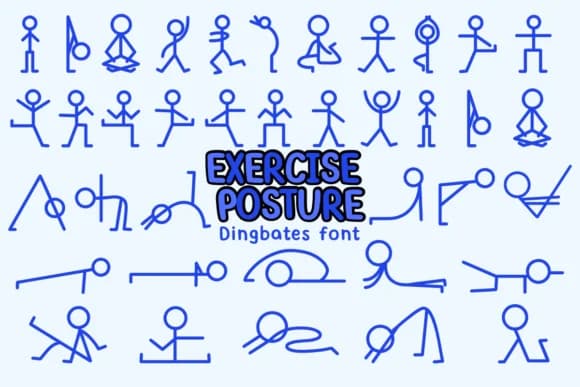Exercise Posture by Chonada — Dingbats Font