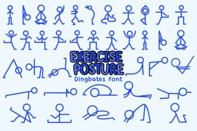 Exercise Posture by Chonada — Dingbats Font — thumbnail 1